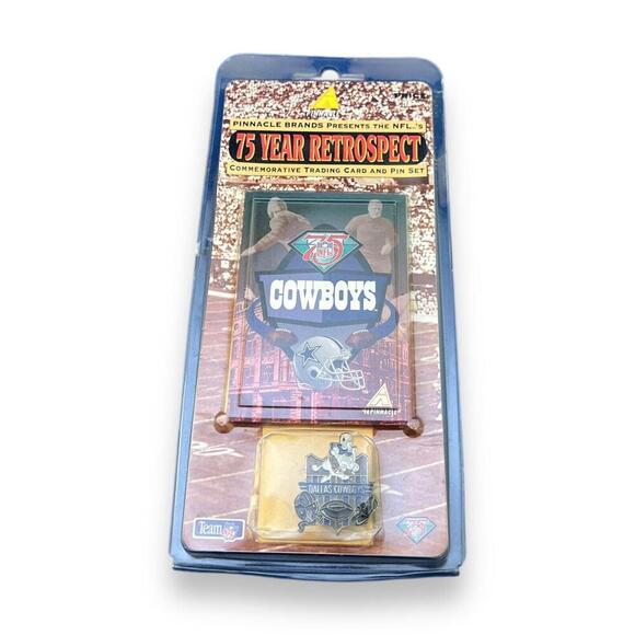 Dallas Cowboys 75 Year Retrospect Commemorative Trading Card and Pin Set - Picture 1 of 6